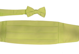 Men's Satin Cummerbund Set With Matching Bowtie