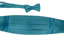 Cargar imagen en el visor de la galería, Men&#39;s Satin Cummerbund Set With Matching Bowtie