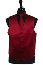 Cargar imagen en el visor de la galería, Men&#39;s Satin Vests With Matching Necktie