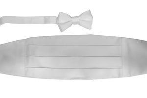 Men's Satin Cummerbund Set With Matching Bowtie