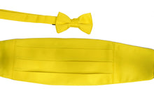 Cargar imagen en el visor de la galería, Men&#39;s Satin Cummerbund Set With Matching Bowtie